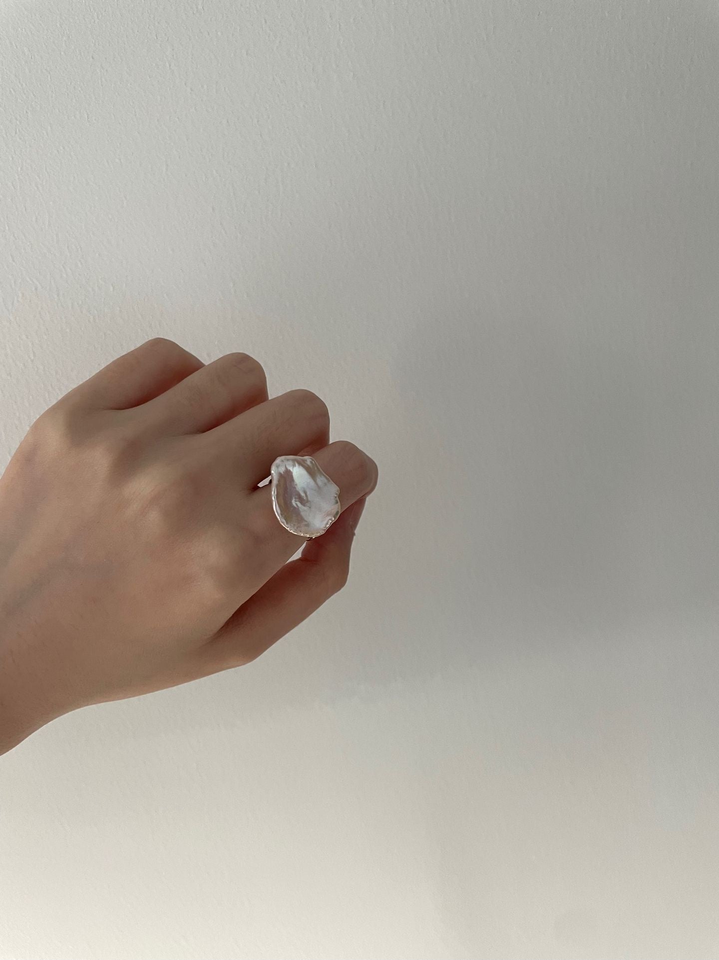 Petal-Shaped Baroque Pearl Ring