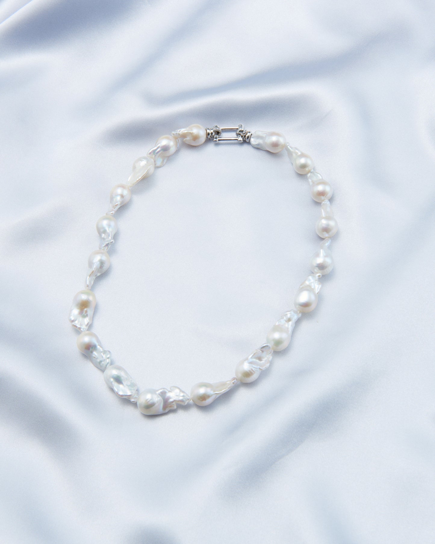 Large Baroque Pearl Beaded Necklace