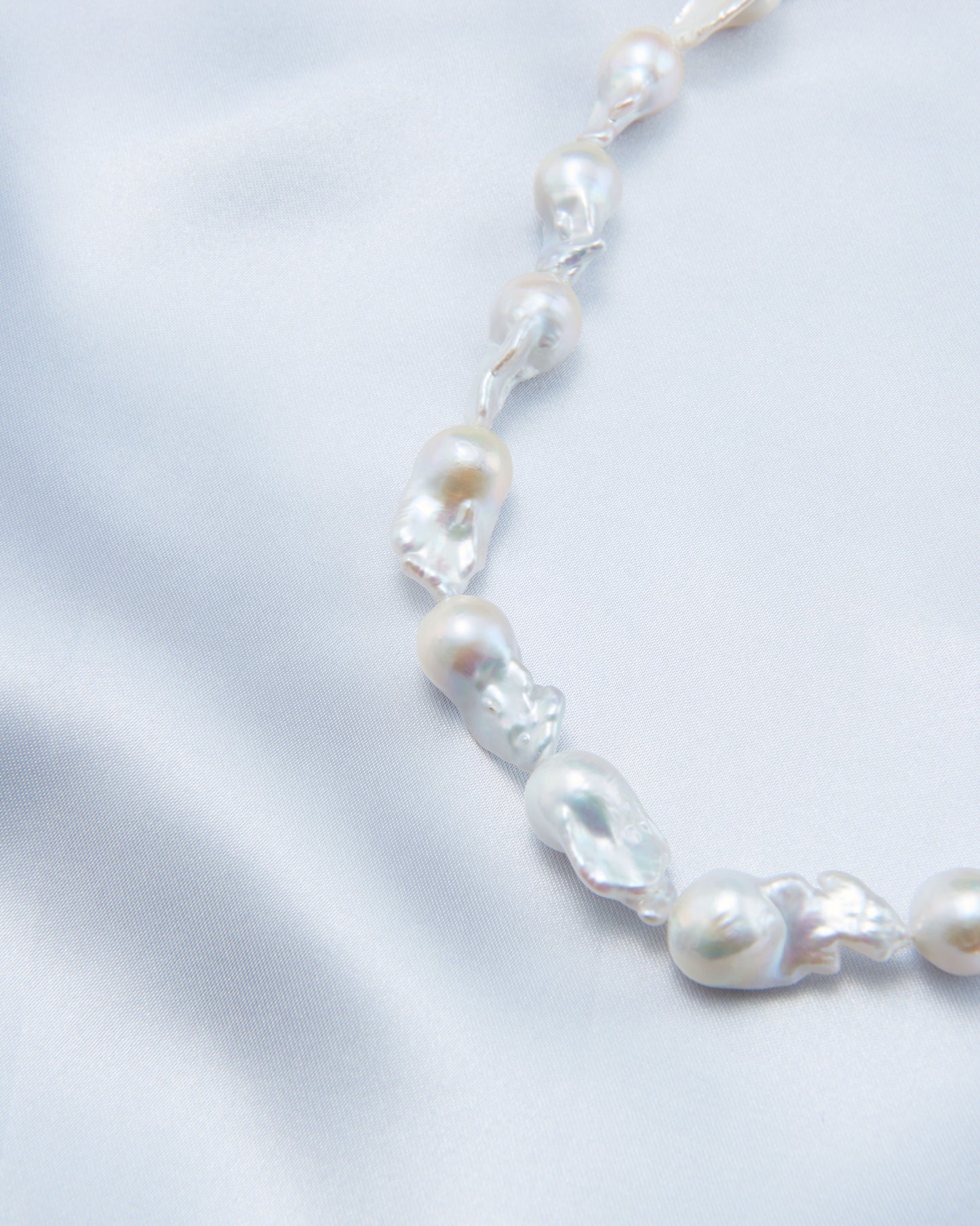 Large Baroque Pearl Beaded Necklace