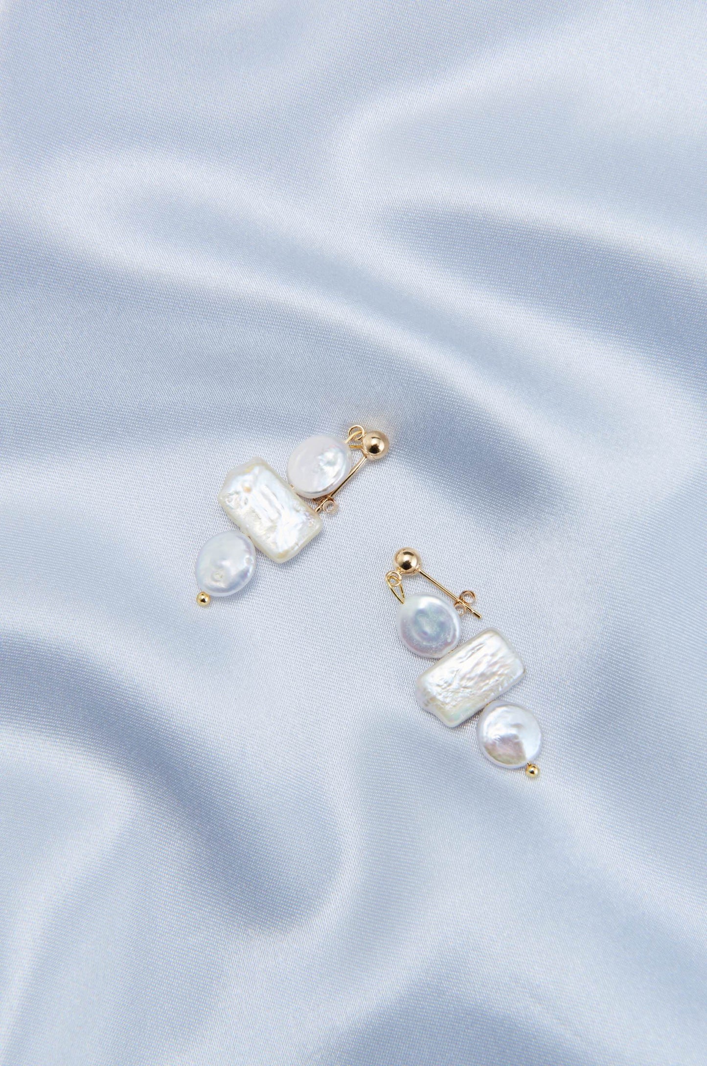 Geometric Baroque Pearl Earrings