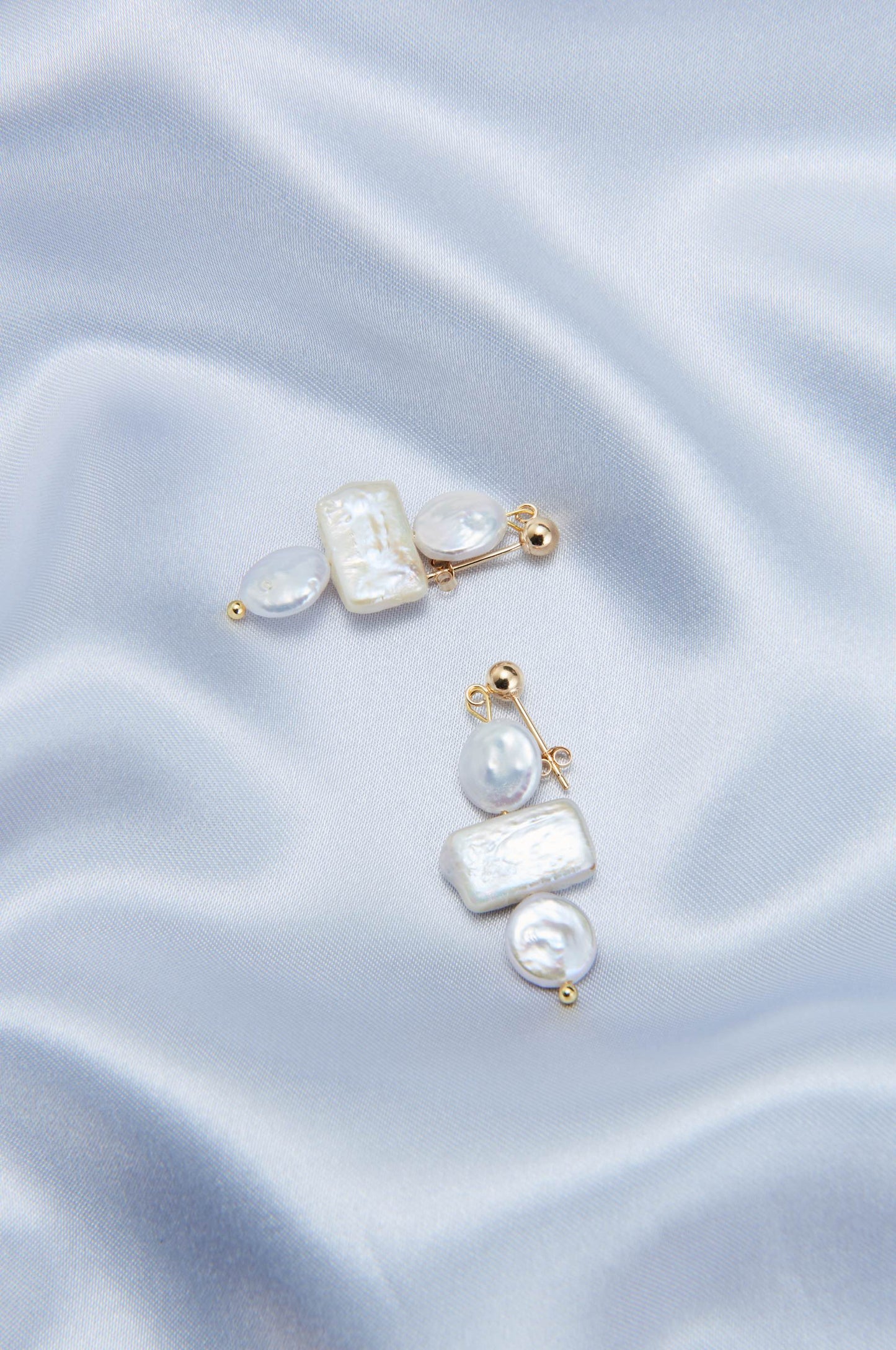 Geometric Baroque Pearl Earrings