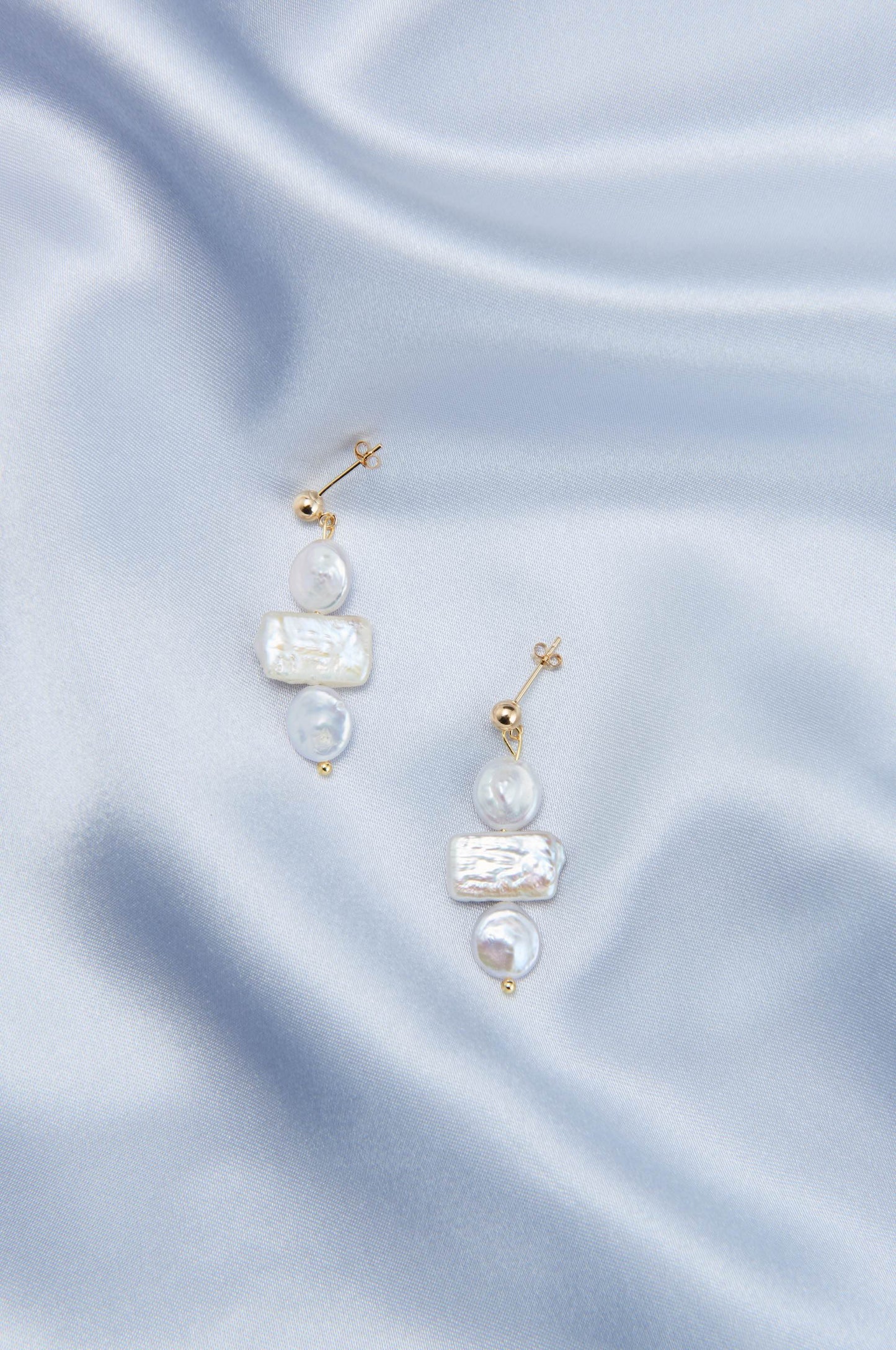 Geometric Baroque Pearl Earrings