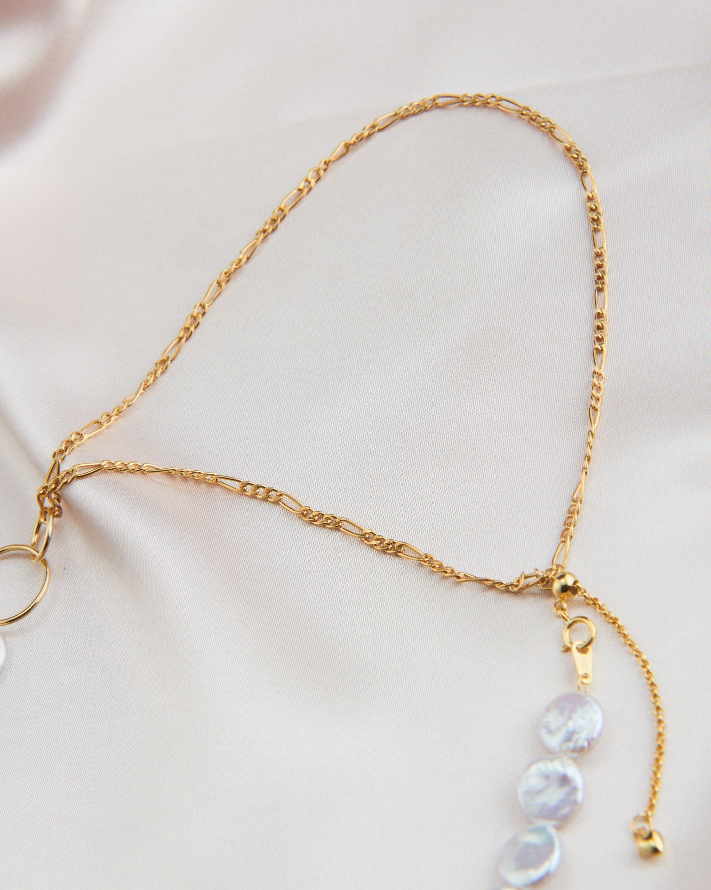 Double Hoop Baroque Pearl Necklace