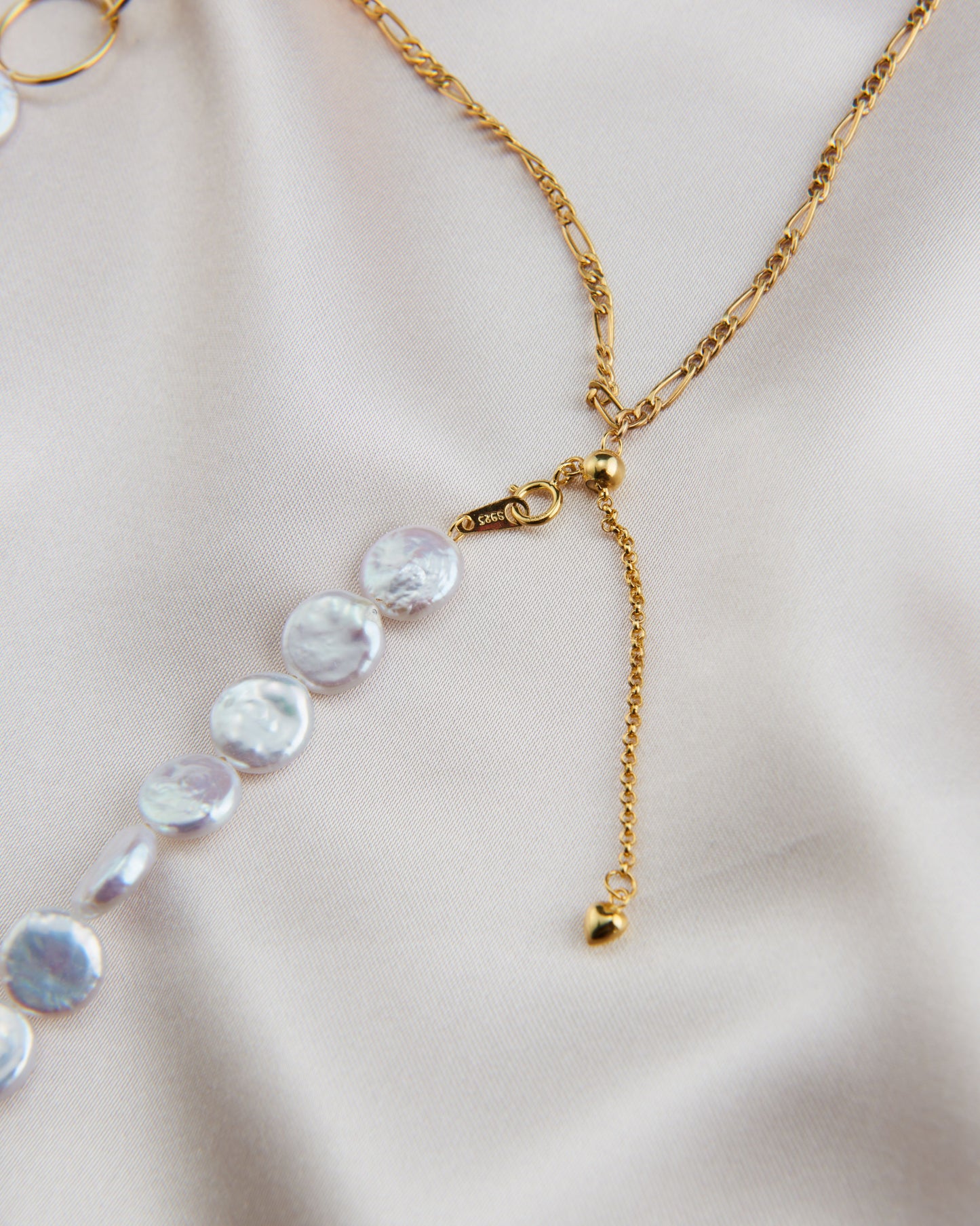 Double Hoop Baroque Pearl Necklace